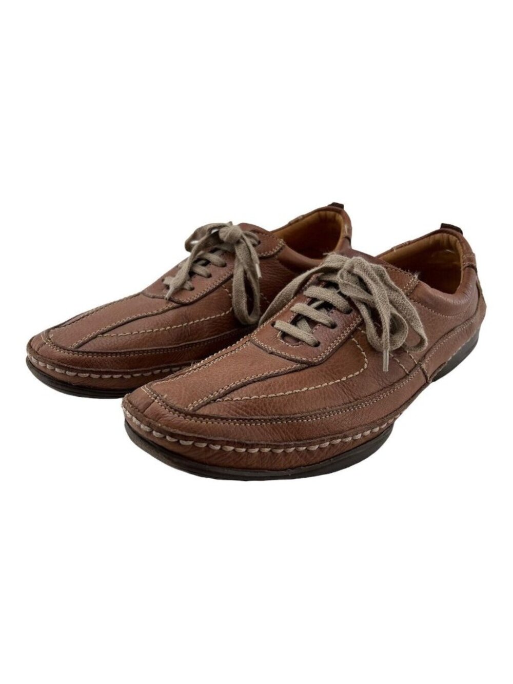 Sandro Moscoloni Mens Shoe 10 D  Leather Casual Oxford Lace Up Brown Vineyard